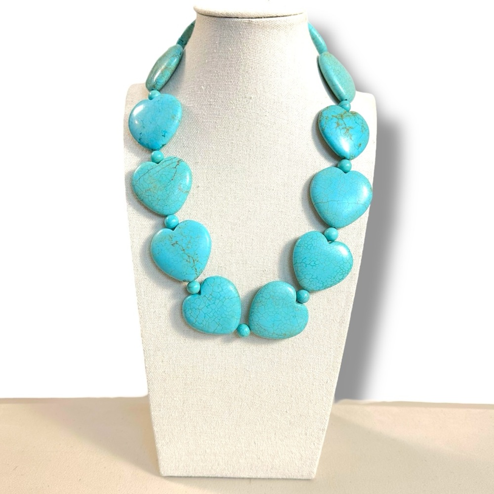 Silpada Turquoise Heart Bead Necklace
